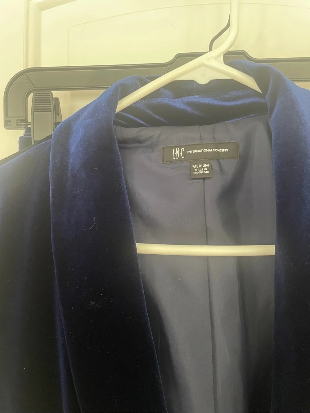 NWT-INC Women's Deep Navy Velvet Blazer&Pants
